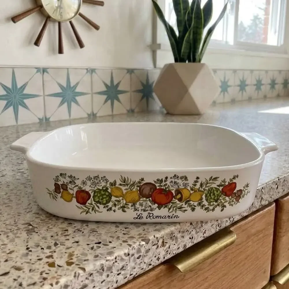 Vintage Corning Ware Spice of Life Le Romarin A-10-B Casserole Dish